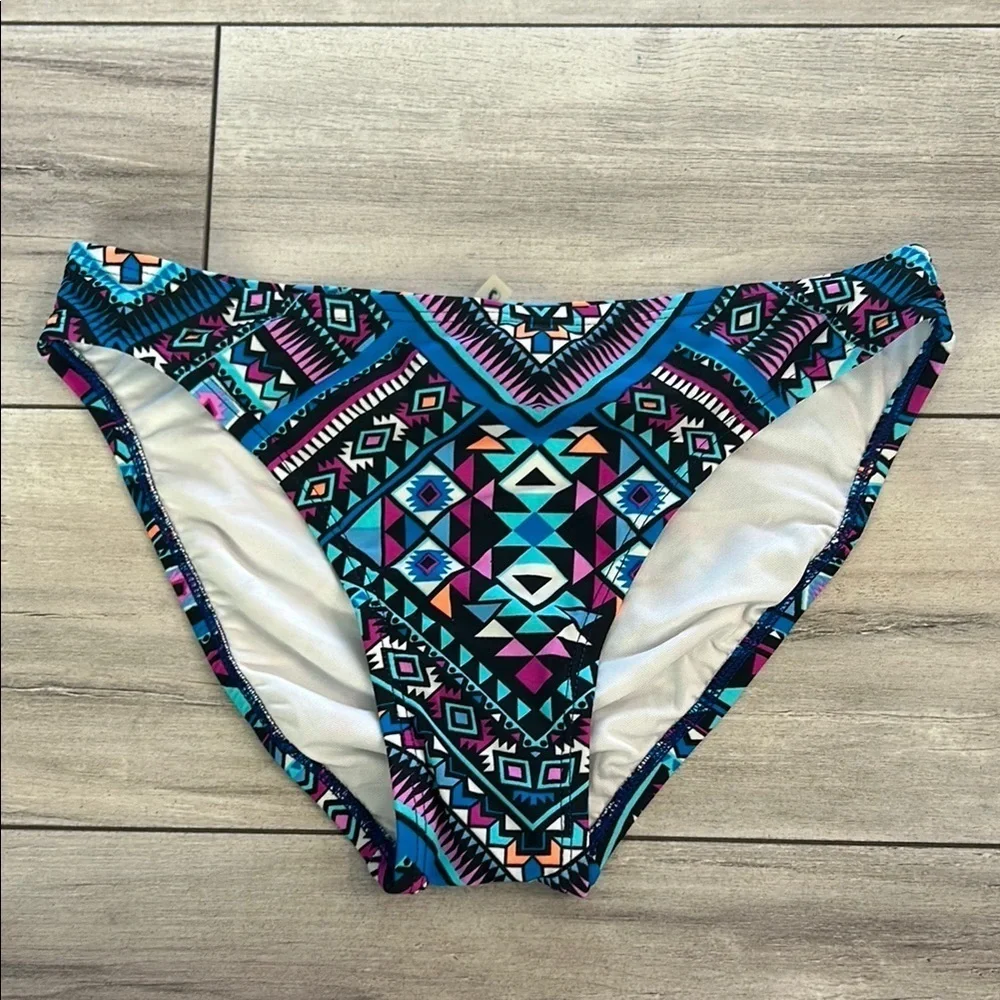 New Directions Aztec print bikini bottom swim size small NWOT